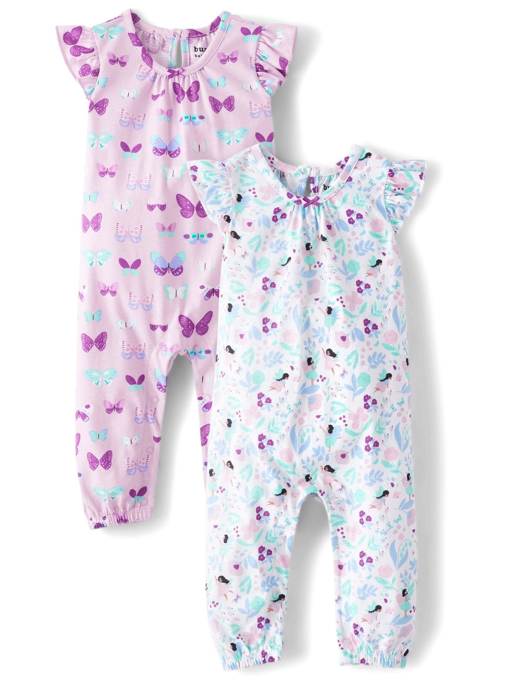 Children’s Place Baby Romper Set with Butterflies & Floral + Matching socks